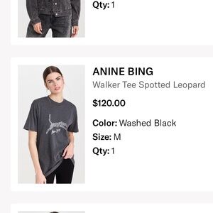 Anine Bing Walker Tee Spotted Leopard